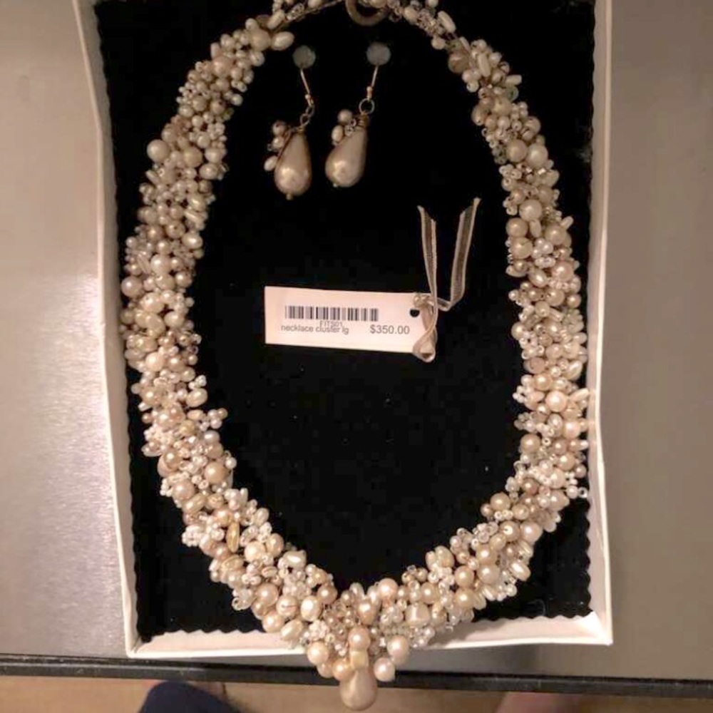 Stunning formal wedding-inspired jewelry set handmade from Poland